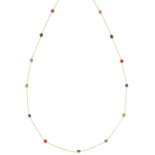 Glorria Altın Renkli Taşlı Kolye