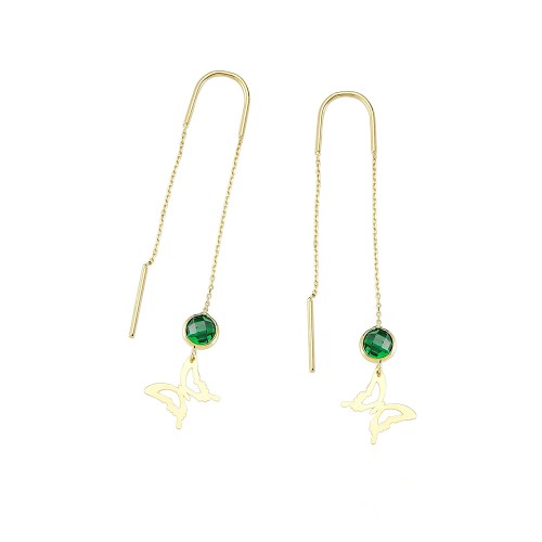 Glorria Altın Kelebek Küpe