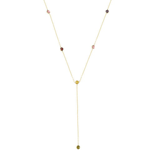 Glorria Altın Renkli Taşlı Kolye Glorria Altın Renkli Taşlı Kolye