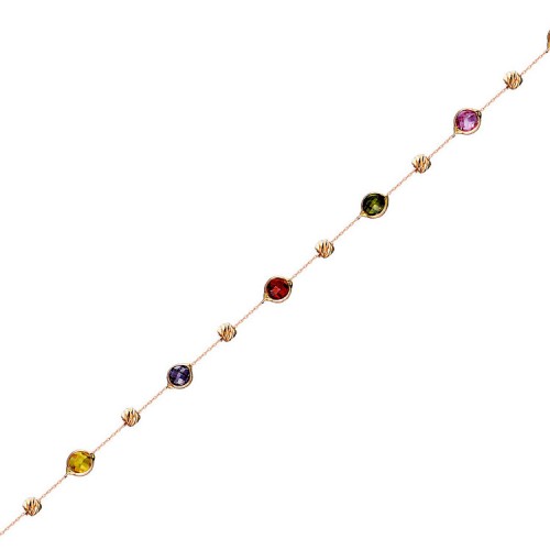 Glorria Altın Renkli Taşlı Bileklik