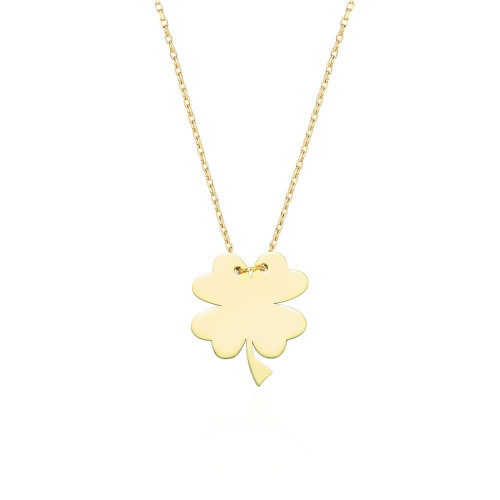 Glorria 14 Ayar Altın Yonca Kolye Glorria 14 Ayar Altın Yonca Kolye