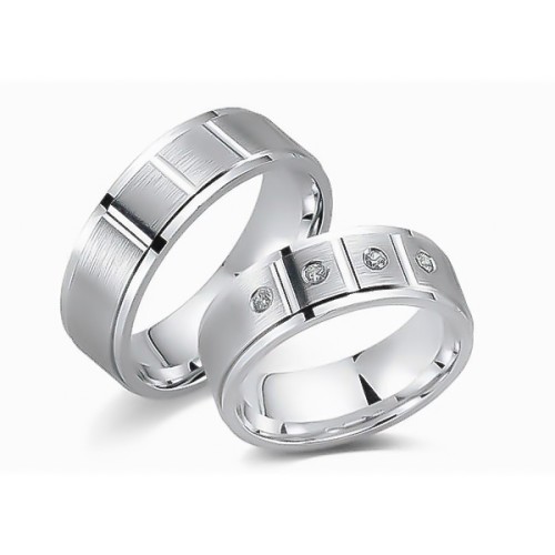 Glorria Gümüş 7 mm Çift Alyans Yüzük Glorria Gümüş 7 mm Çift Alyans Yüzük