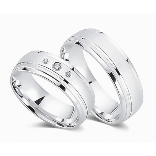 Glorria Gümüş 6,5 mm Çift Alyans Yüzük