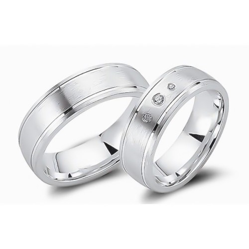 Glorria Gümüş 6,5 mm Çift Alyans Yüzük