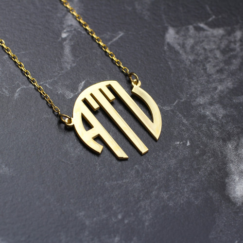 Glorria Kişiye Özel Üç Harfli Gümüş Kolye Glorria Kişiye Özel Üç Harfli Gümüş Kolye