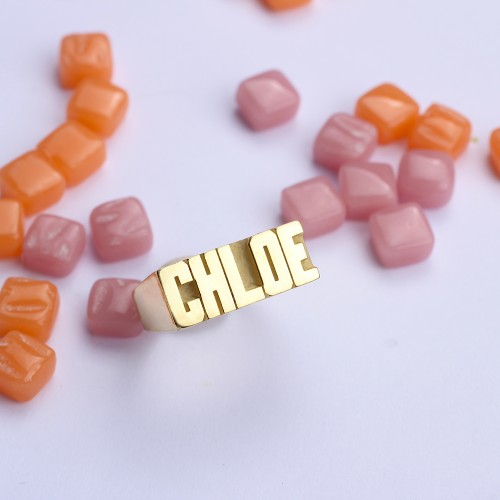 Glorria Kişiye Özel İsimli Gümüş Yüzük Glorria Kişiye Özel İsimli Gümüş Yüzük