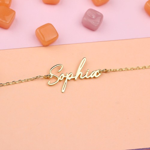 Glorria Kişiye Özel İsimli El Yazısı Gümüş Bileklik Glorria Kişiye Özel İsimli El Yazısı Gümüş Bileklik