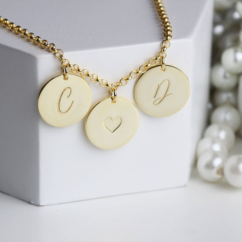 Glorria Kişiye Özel 3 Plaka Doç Gümüş Kolye