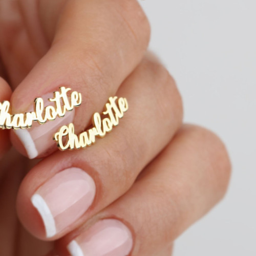 Glorria Kişiye Özel İsimli El Yazısı Gümüş Küpe