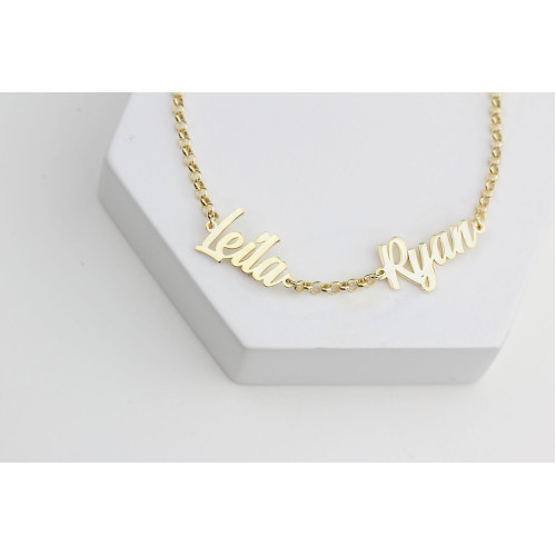 Glorria Kişiye Özel 2 İsimli Doç Gümüş Bileklik Glorria Kişiye Özel 2 İsimli Doç Gümüş Bileklik