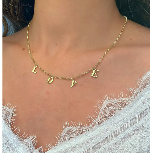 Glorria Kişiye Özel İsimli Doç Gümüş Kolye