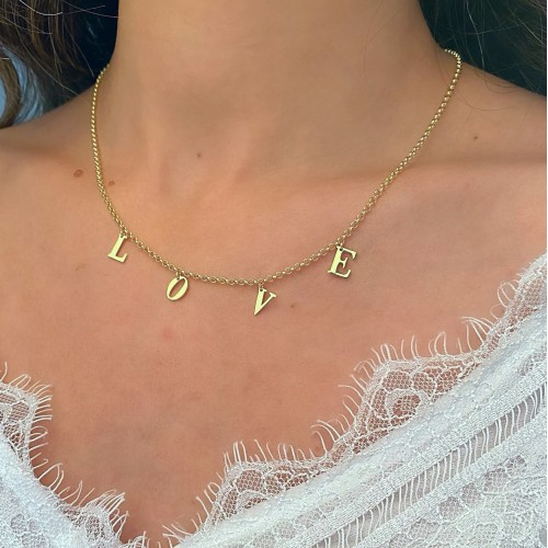 Glorria Kişiye Özel İsimli Doç Gümüş Kolye