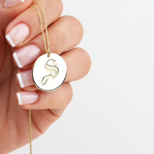 Glorria Kişiye Özel Plaka Harf Gümüş Kolye