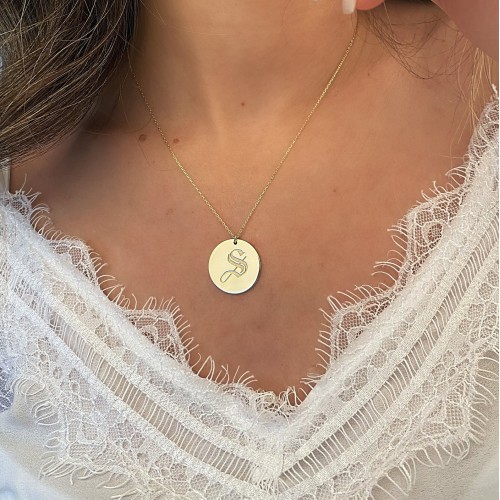 Glorria Kişiye Özel Plaka Harf Gümüş Kolye