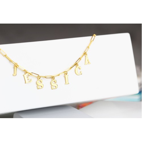 Glorria Kişiye Özel İsimli Ataç Gümüş Kolye Glorria Kişiye Özel İsimli Ataç Gümüş Kolye