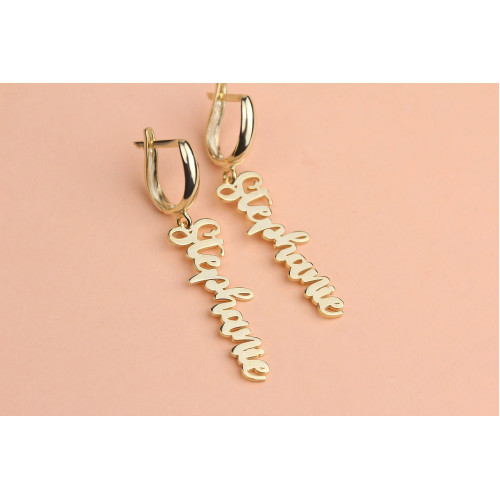 Glorria Kişiye Özel El Yazısı Gümüş Halka Küpe Glorria Kişiye Özel El Yazısı Gümüş Halka Küpe