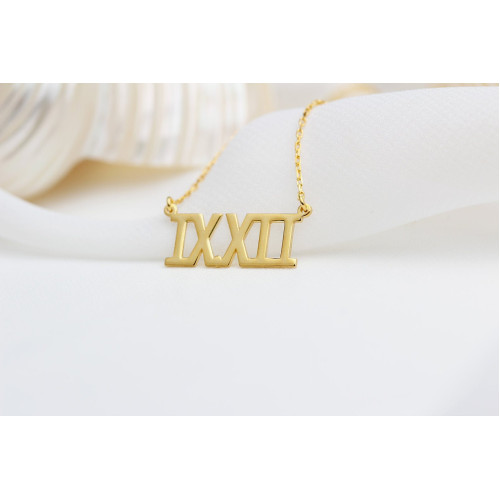 Glorria Kişiye Özel Roma Rakamı Gümüş Kolye