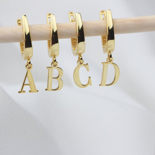 Glorria Kişiye Özel Harf Gümüş Küpe