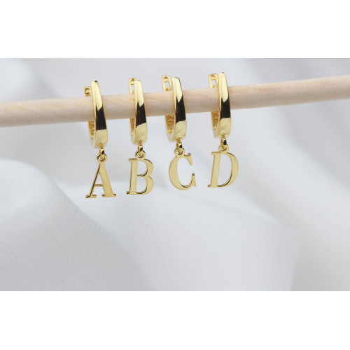 Glorria Kişiye Özel Harf Gümüş Küpe