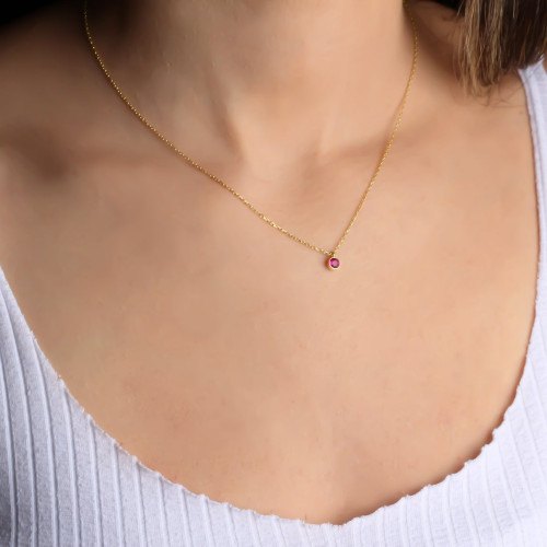 Glorria Kişiye Özel Doğum Taşı Gümüş Kolye Glorria Kişiye Özel Doğum Taşı Gümüş Kolye