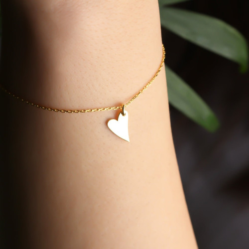 Glorria Kişiye Özel İsimli Kalp Gümüş Bileklik Glorria Kişiye Özel İsimli Kalp Gümüş Bileklik