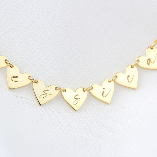 Glorria Kişiye Özel İsimli Kalp Gümüş Kolye