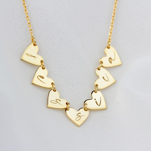 Glorria Kişiye Özel İsimli Kalp Gümüş Kolye