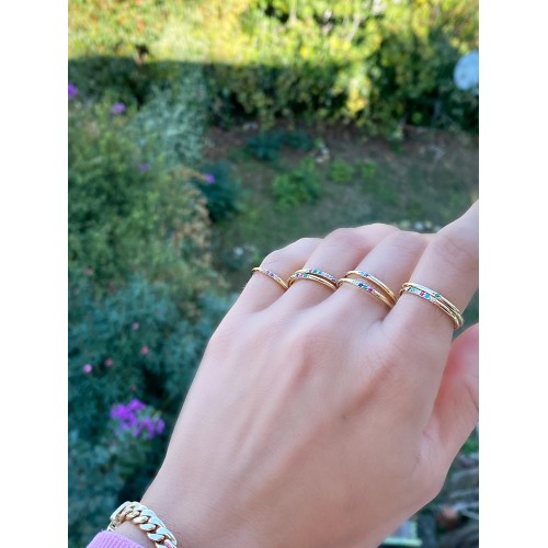 Glorria Kişiye Özel Doğum Taşlı Gümüş Yüzük