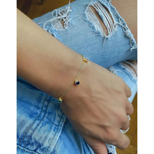 Glorria Kişiye Özel Doğum Taşlı Gümüş Bileklik Glorria Kişiye Özel Doğum Taşlı Gümüş Bileklik