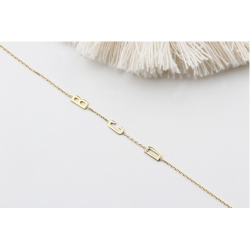 Glorria Kişiye Özel Harf Gümüş Bileklik Glorria Kişiye Özel Harf Gümüş Bileklik