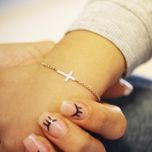 Glorria Altın Haç Çocuk Bilekliği