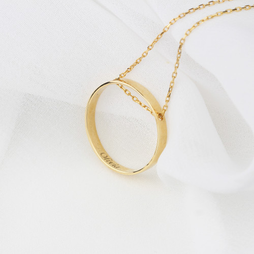 Glorria Kişiye Özel İsimli Yüzük Gümüş Kolye