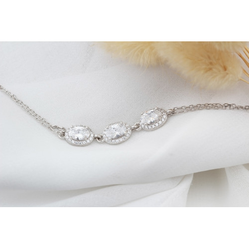 Glorria Kişiye Özel Doğum Taşlı Gümüş Oval Anturaj Bileklik Glorria Kişiye Özel Doğum Taşlı Gümüş Oval Anturaj Bileklik