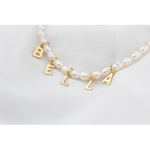 Glorria Kişiye Özel İsimli İnci Gümüş Kolye Glorria Kişiye Özel İsimli İnci Gümüş Kolye