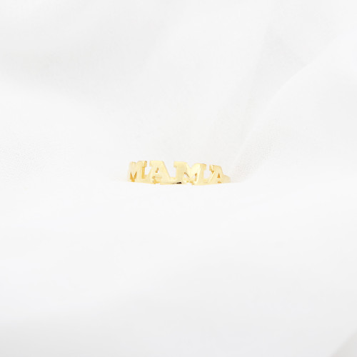 Glorria Kişiye Özel İsimli Mama Gümüş Yüzük