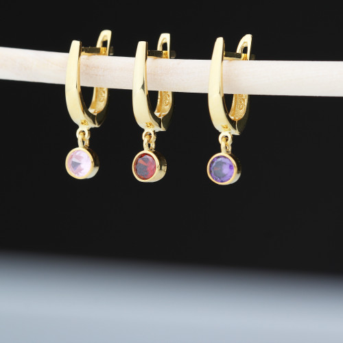 Glorria Kişiye Özel Doğum Taşlı Gümüş Küpe