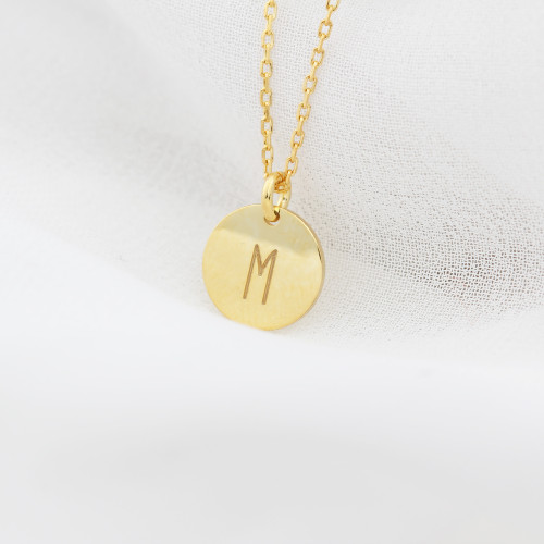 Glorria Kişiye Özel Minimal Plaka Harf Gümüş Kolye