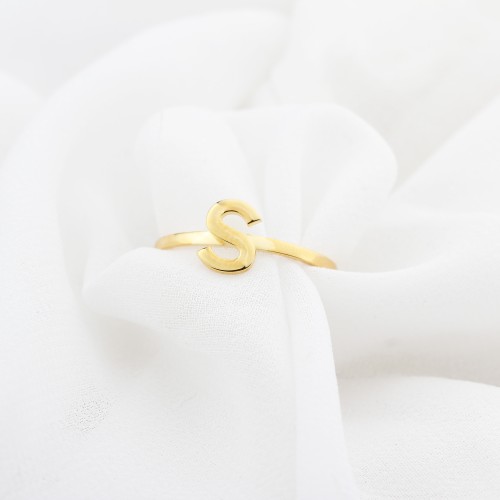 Glorria Kişiye Özel Harf Gümüş Yüzük