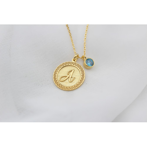 Glorria Kişiye Özel Gümüş Doğum Taşlı Plaka Harf Kolye Glorria Kişiye Özel Gümüş Doğum Taşlı Plaka Harf Kolye