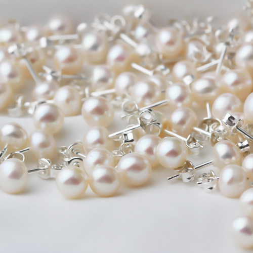 Glorria Gümüş İnci Küpe