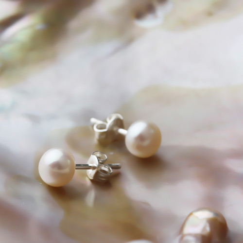 Glorria Gümüş İnci Küpe