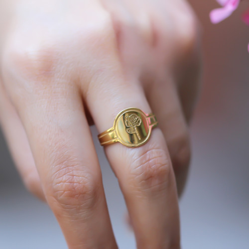 Glorria Gümüş Kişiye Özel Doğum Çiçeği Yüzük