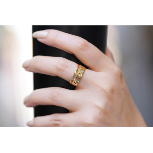 Glorria Gümüş Yonca Yüzük Glorria Gümüş Yonca Yüzük