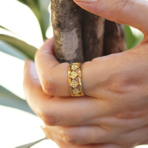 Glorria Gümüş Pırlanta Kesim Yüzük