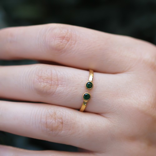 Glorria Gümüş Kişiye Özel Doğum Taşı Yüzük