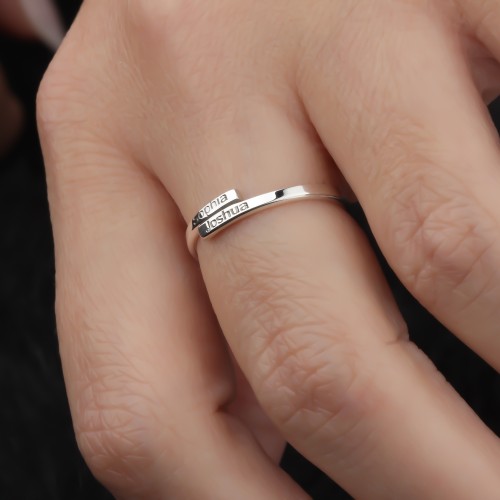 Glorria Gümüş Kişiye Özel İsimli Yüzük