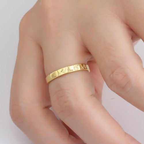 Glorria Gümüş Kişiye Özel Doğum Çiçeği Minimalist Yüzük Glorria Gümüş Kişiye Özel Doğum Çiçeği Minimalist Yüzük