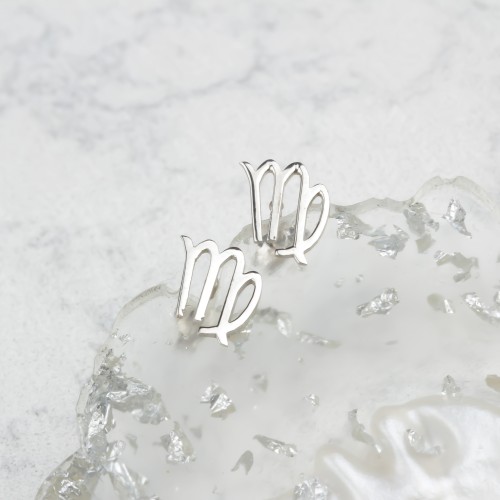 Glorria Gümüş Kişiye Özel Burç Küpe