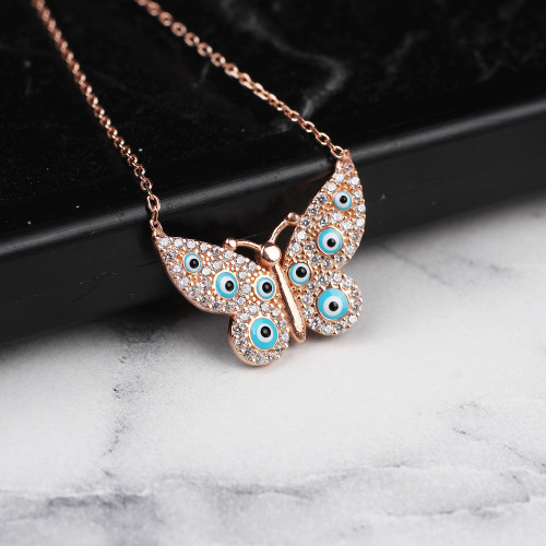 Glorria Gümüş Renkli Kelebek Kolye Glorria Gümüş Renkli Kelebek Kolye