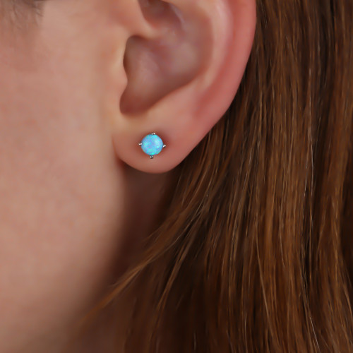 Glorria Gümüş Opal Küpe